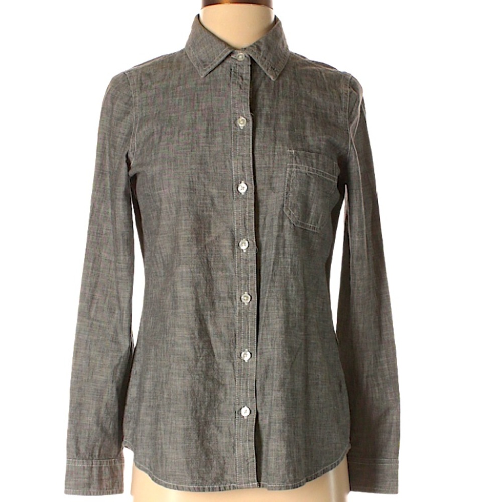 Old Navy Chambray Gray Button Down Shirt